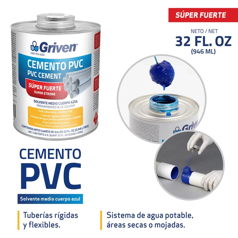SOLDADURA PVC CONDICIONES HUMEDAS 1/4GL GRIVEN