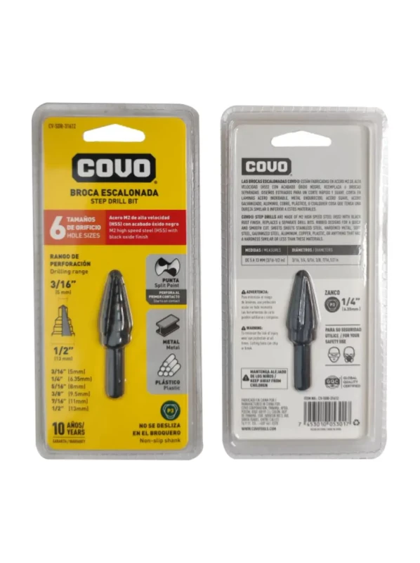 MECHA 1/4" MULTIMATERIAL ESCALONADA COVO CV-SDB-31612